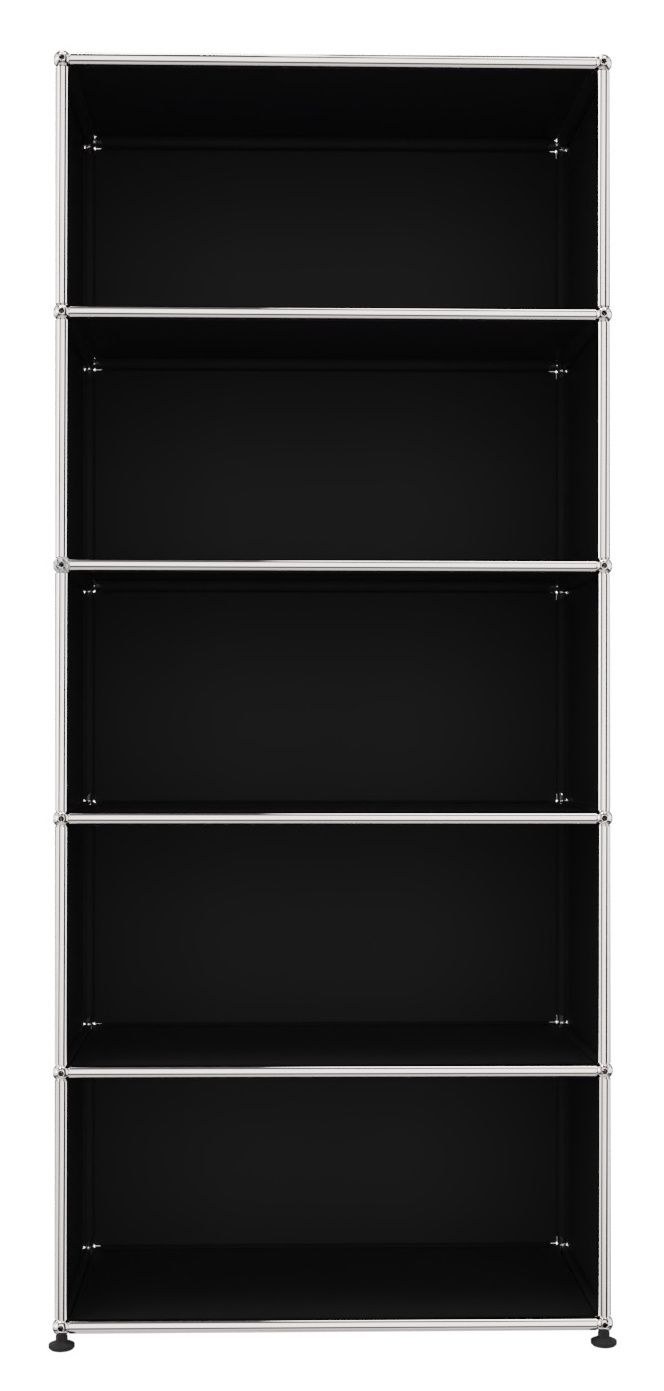 USM Haller open boekenkast H 179 cm grafietzwart