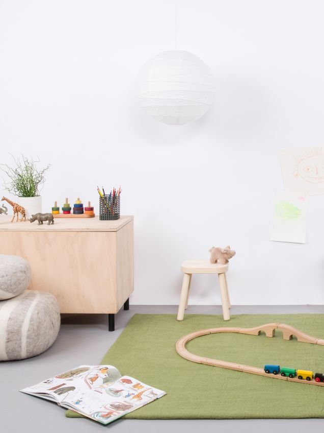 Mono rechthoekig viltkleed 160 x 230 cm myfelt Kaspar (groen)