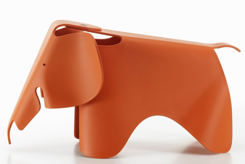 Eames Elephant-kruk RE Vitra Rood Oranje