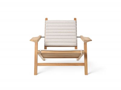 CU AH603B Rückenkissen für Carl Hansen AH603 Outdoor Stuhl, beige, bequeme Rückenlehne.