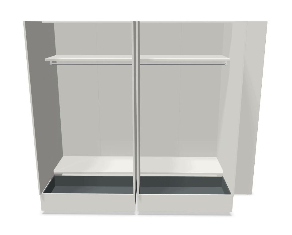 MODULAR PLUS kastcombinatie: dubbele kast met 2 laden en aanbouwkast rechts van Müller Möbelwerkstätten