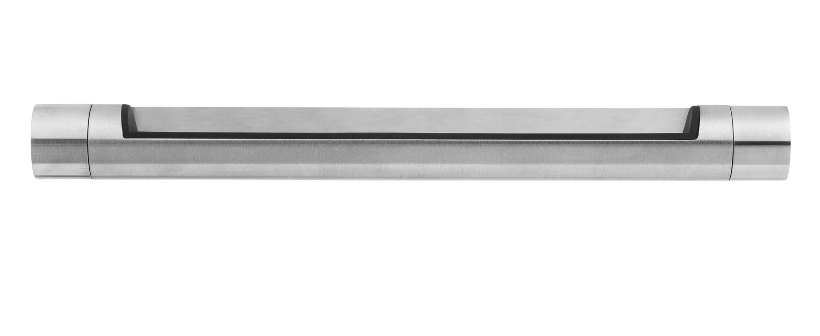 Edelstahl WC-Rollenhalter von Vipp, modernes Design für Badezimmer und Gäste-WC, Detailaufnahme.