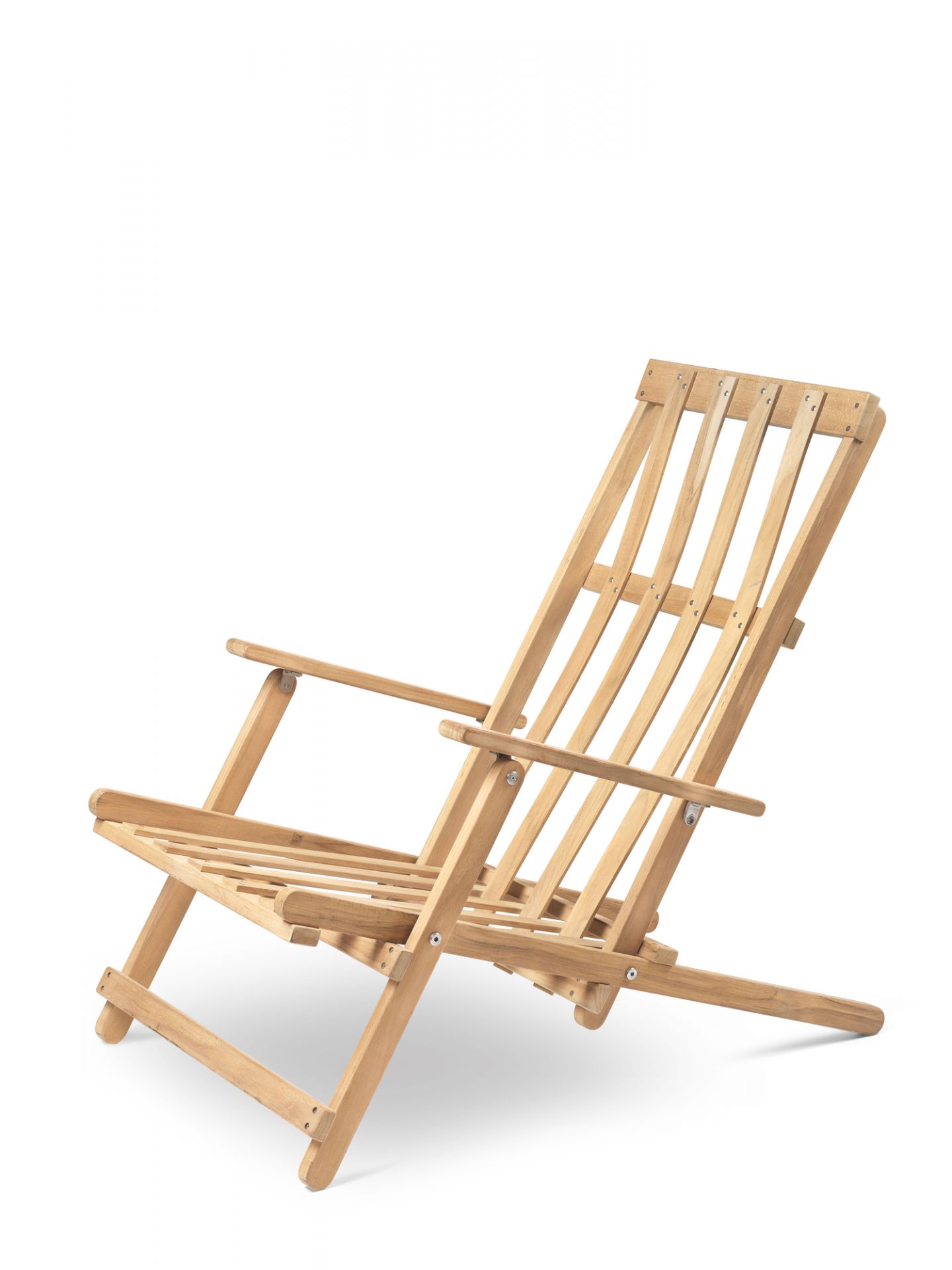 BM5568 Borge Mogensen Liegestuhl aus Teakholz für den Garten oder die Terrasse.