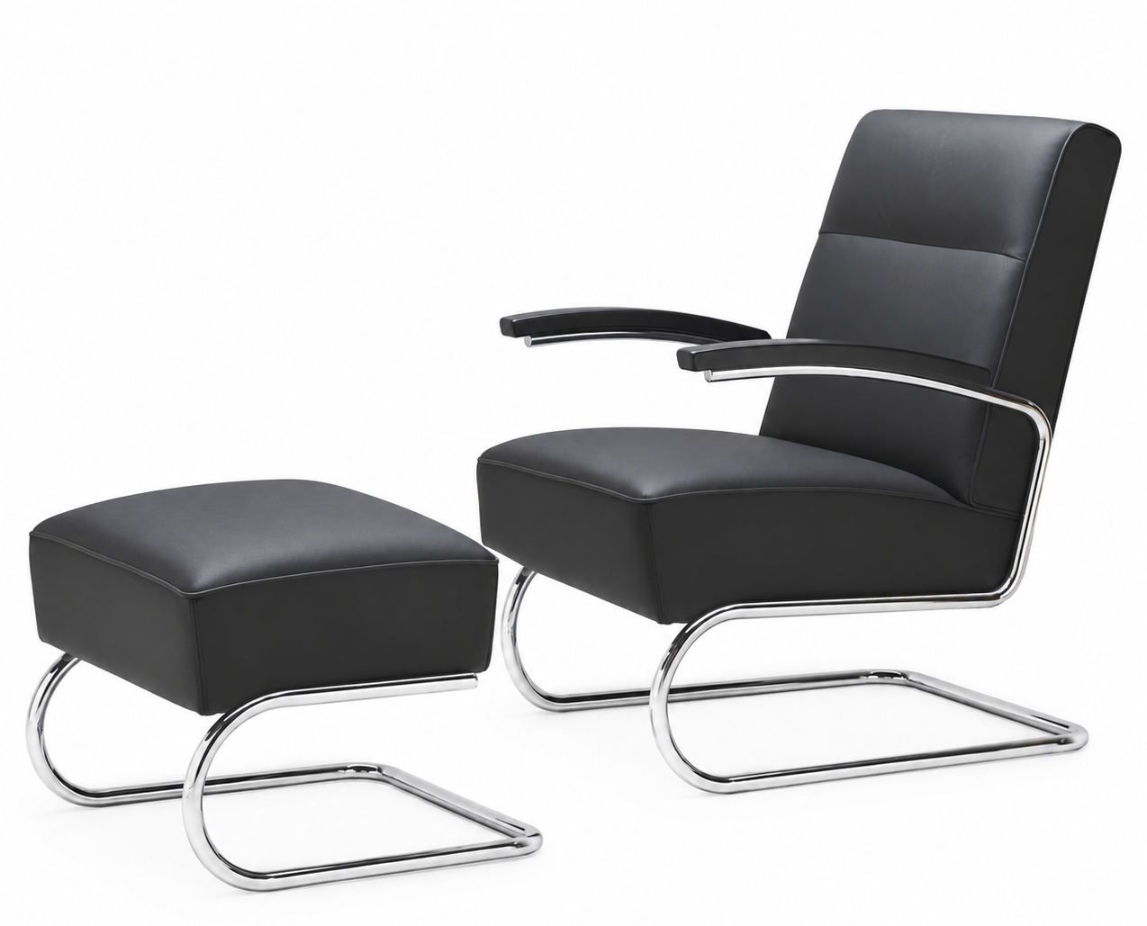 S 412 / S412 Thonet cantileverstoel met GRATIS voetenbankje