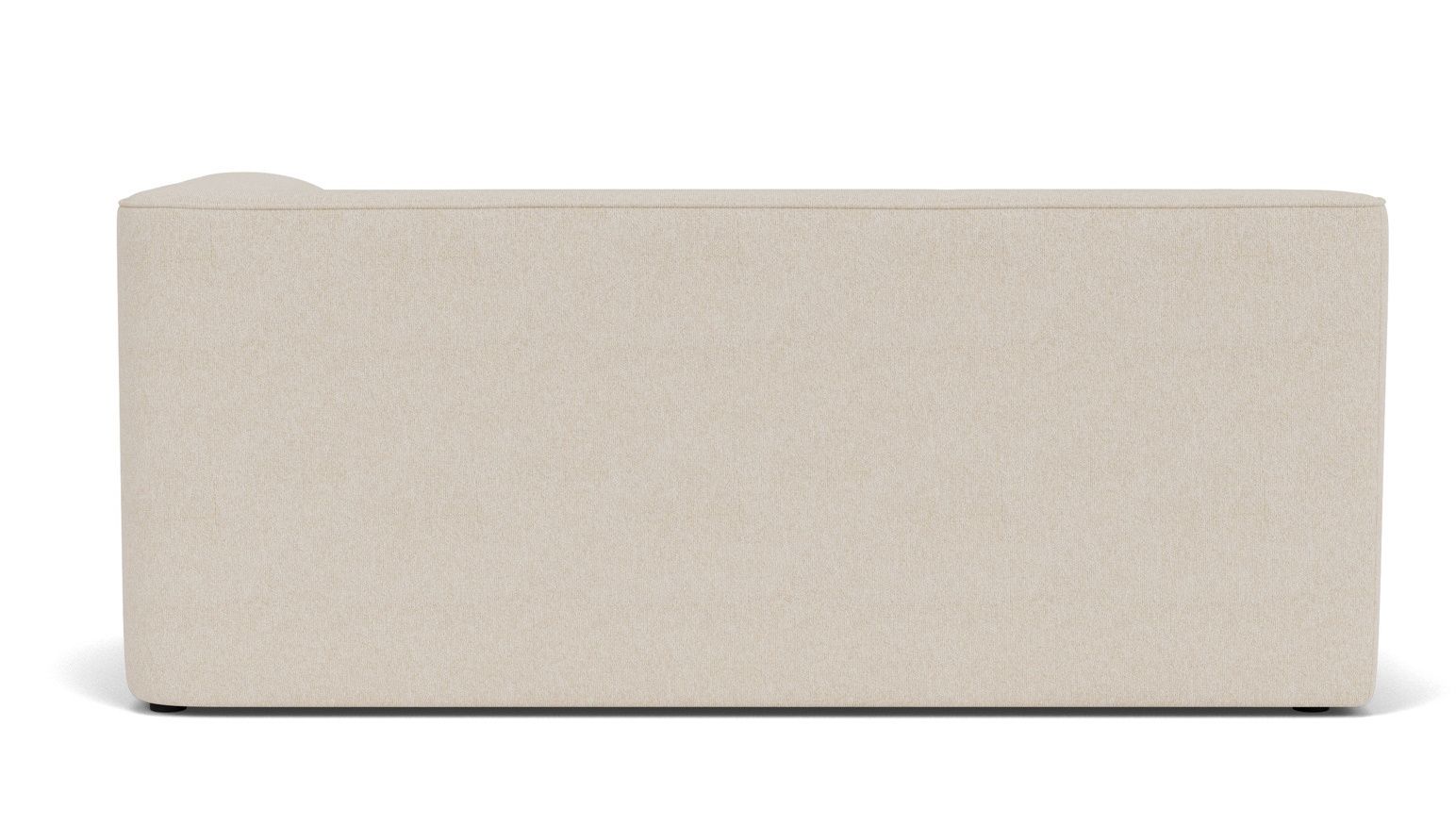 Detailansicht des Eave Modular Sofas von Audo Copenhagen, beige Ecksofa-Modul mit minimalistischem Design.