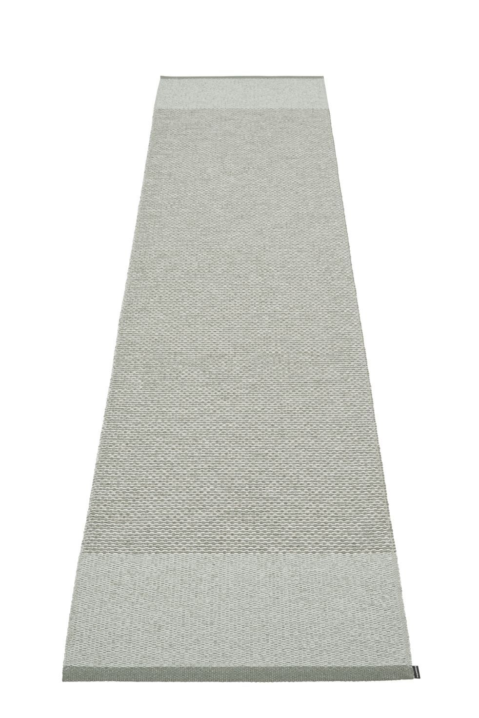 Pappelina Teppich "Edit" in Hellgrau, 70x300 cm, gewebter Küchenteppich, robuster Läufer.