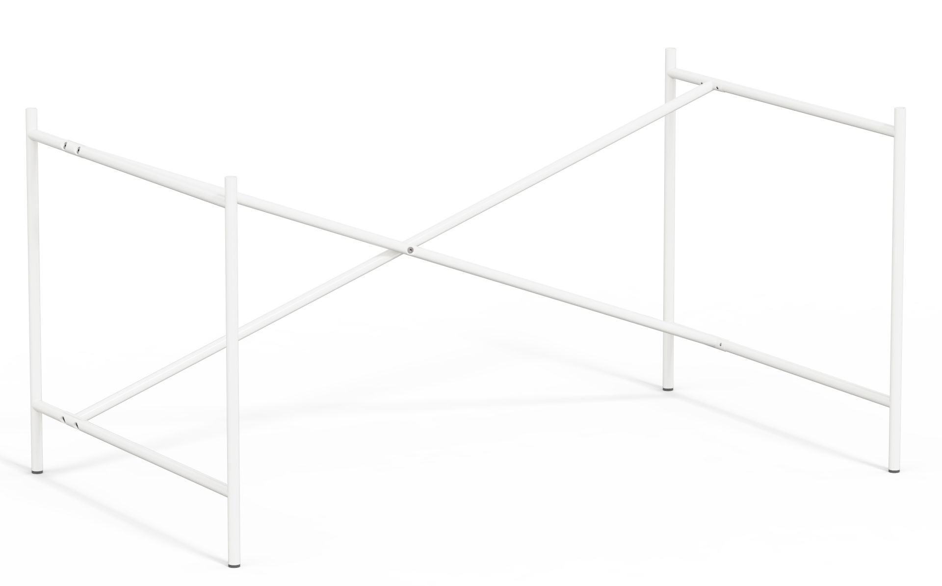 Eiermann Tischgestell in Weiß von Richard Lampert, minimalistisches Design für moderne Arbeitsplätze und Homeoffice.
