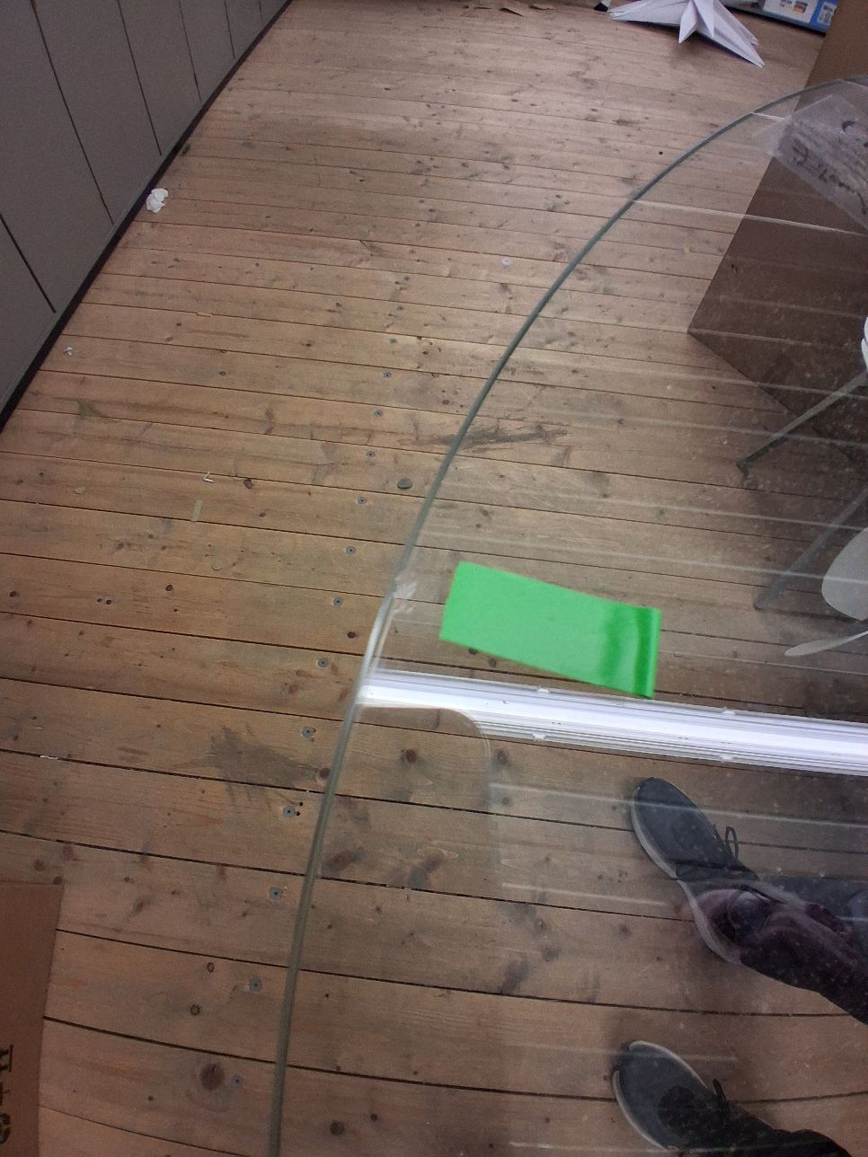 Verstelbaar vervangend glazen blad, kristalglas, voor ClassiCon bijzettafel EXEMPLAAR MET GEBREKEN