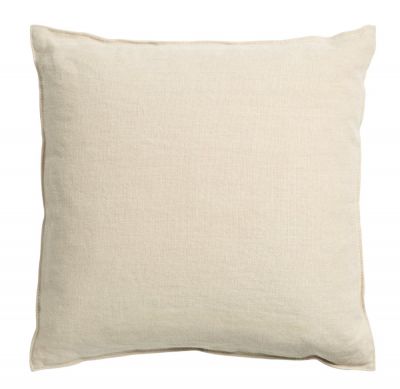 Quadratisches, beiges Kissen, 50x50 cm, von Ethnicraft. Dekokissen für Sofa oder Bett.