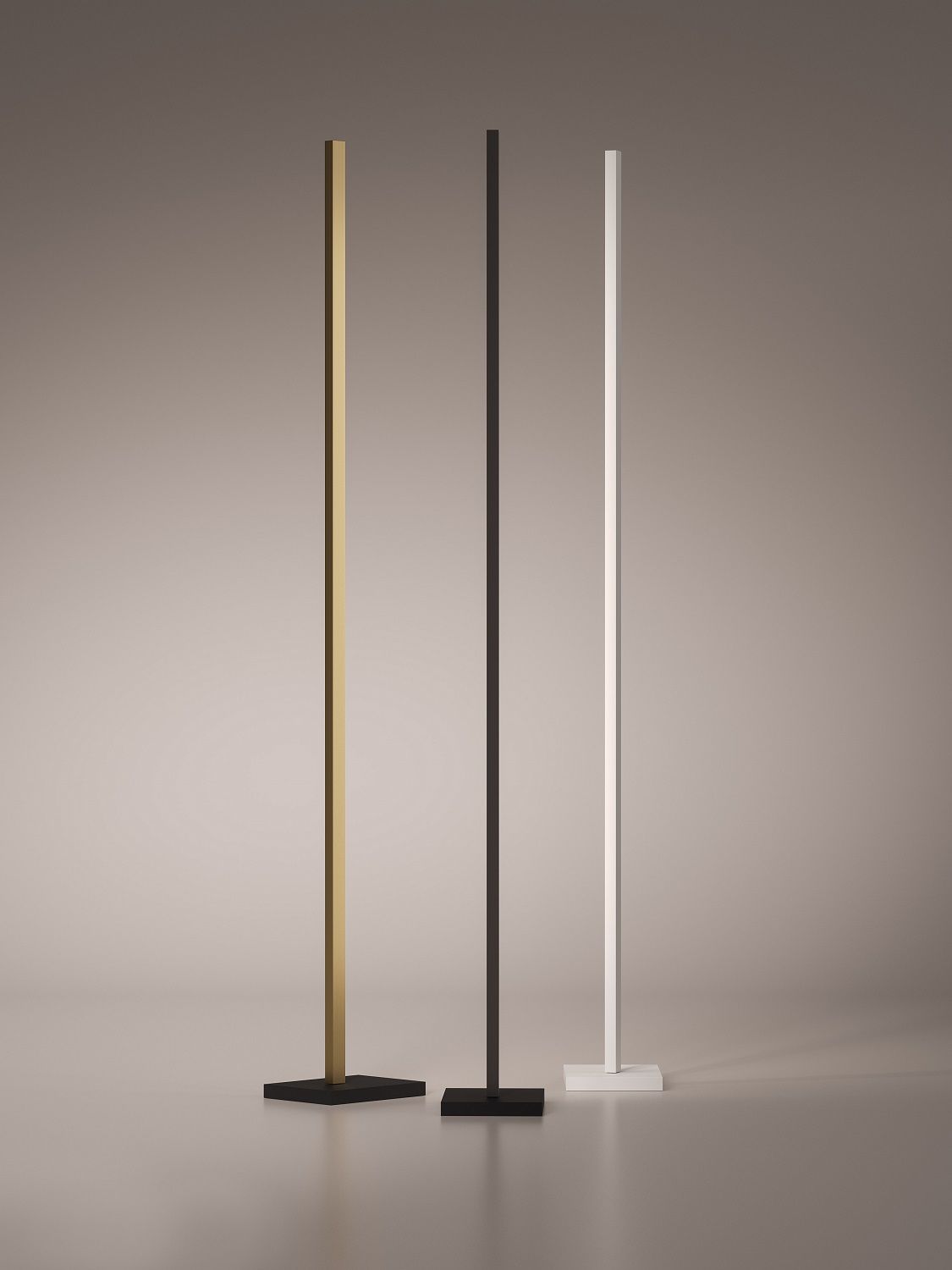 Zen Floor Lamp Stehleuchte in Gold, Schwarz und Weiß, moderne Stehlampen für Wohnzimmer.