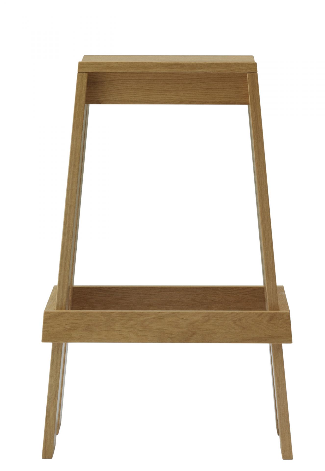 Let Barstool Barhocker H 75 cm von Normann Copenhagen aus Eichenholz, Frontansicht.