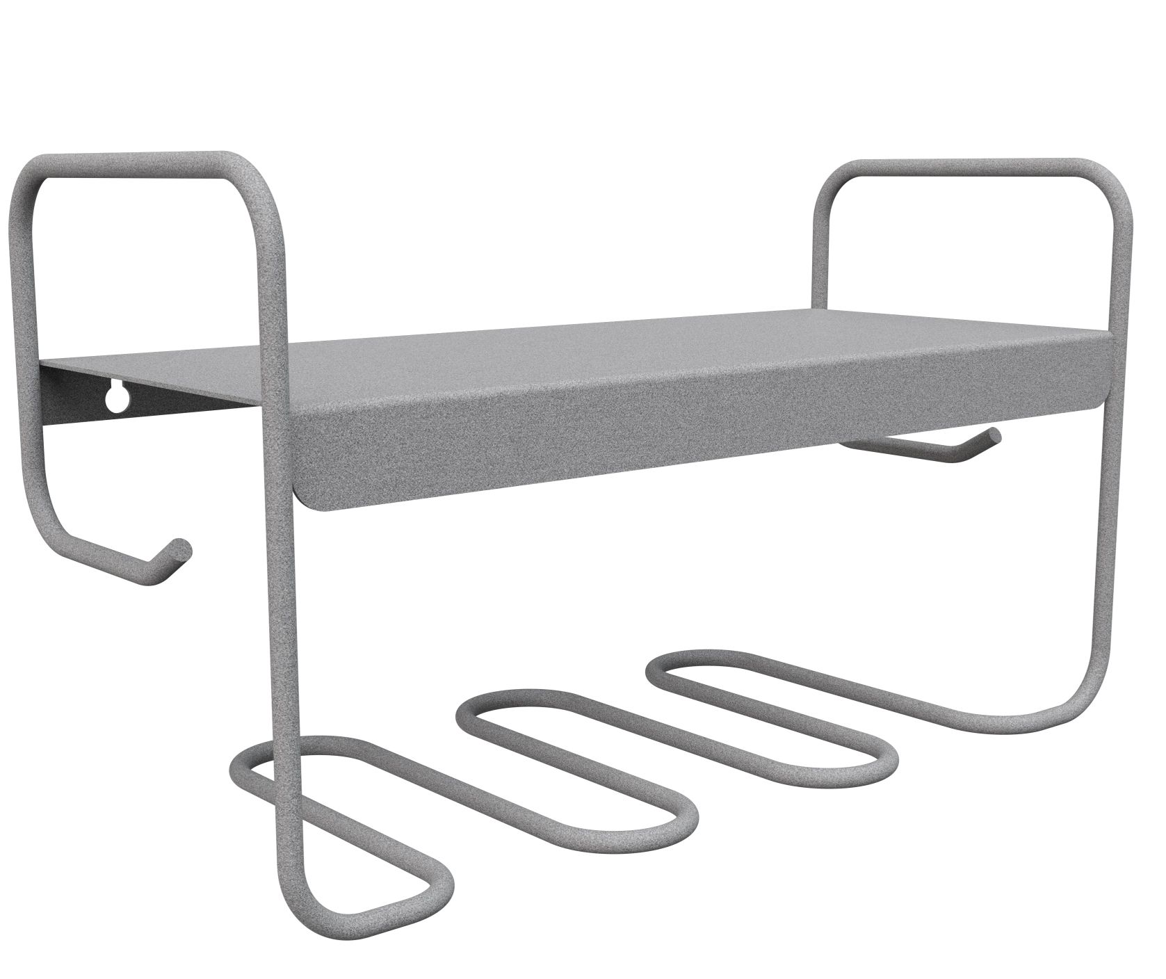 Graues Picolino Wandregal von Fermob für den Innen- und Außenbereich, modernes Design mit Ablagefläche.