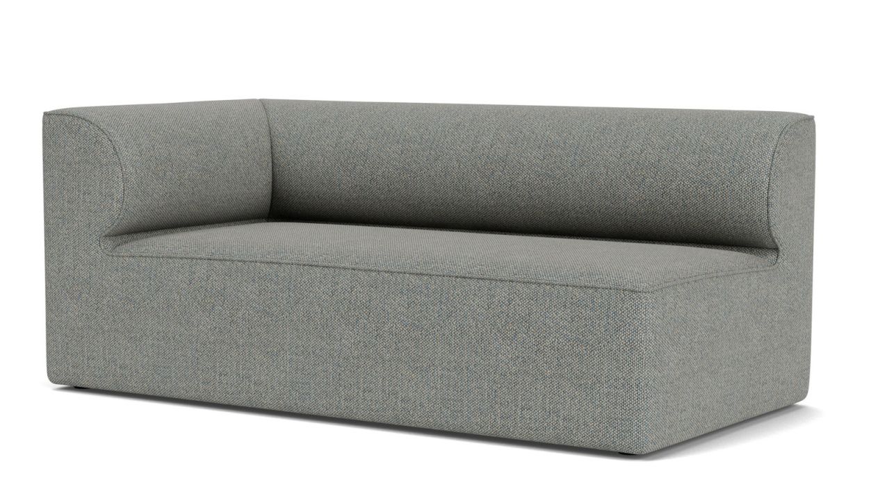 Graues Audo Copenhagen Eave Modular Sofa mit Ecke, modernes Design für Wohnzimmer.
