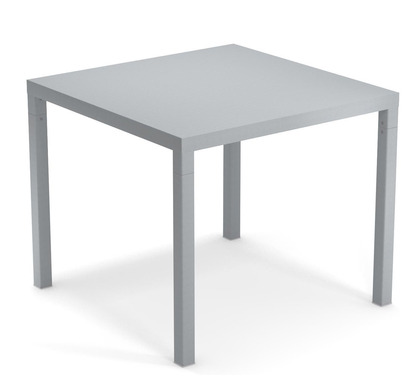 Quadratischer, grauer Nova Tisch von Emu für den Außenbereich, ideal für Garten und Terrasse.
