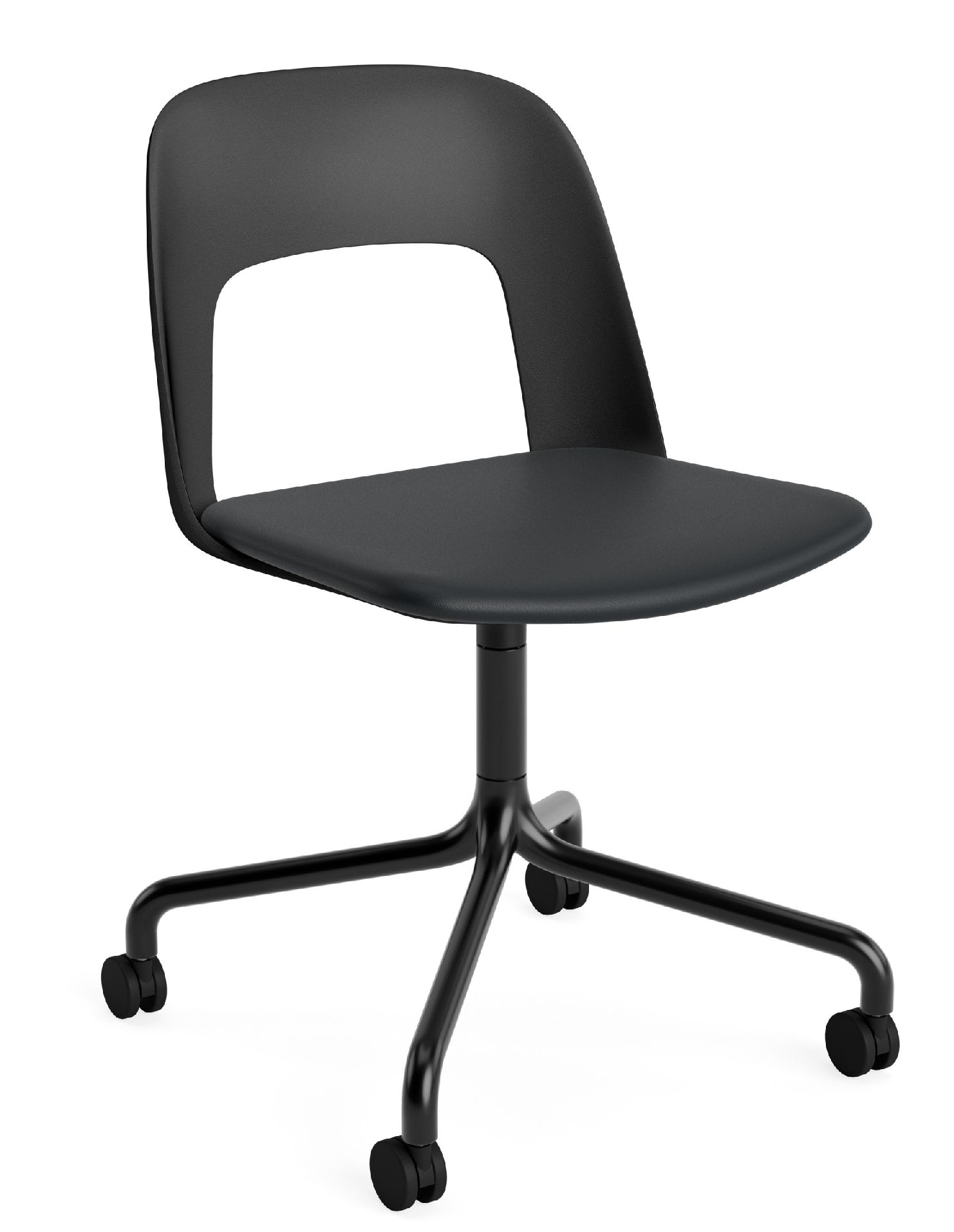 Layout Side Chair 163 draaistoel met vier poten van Hay