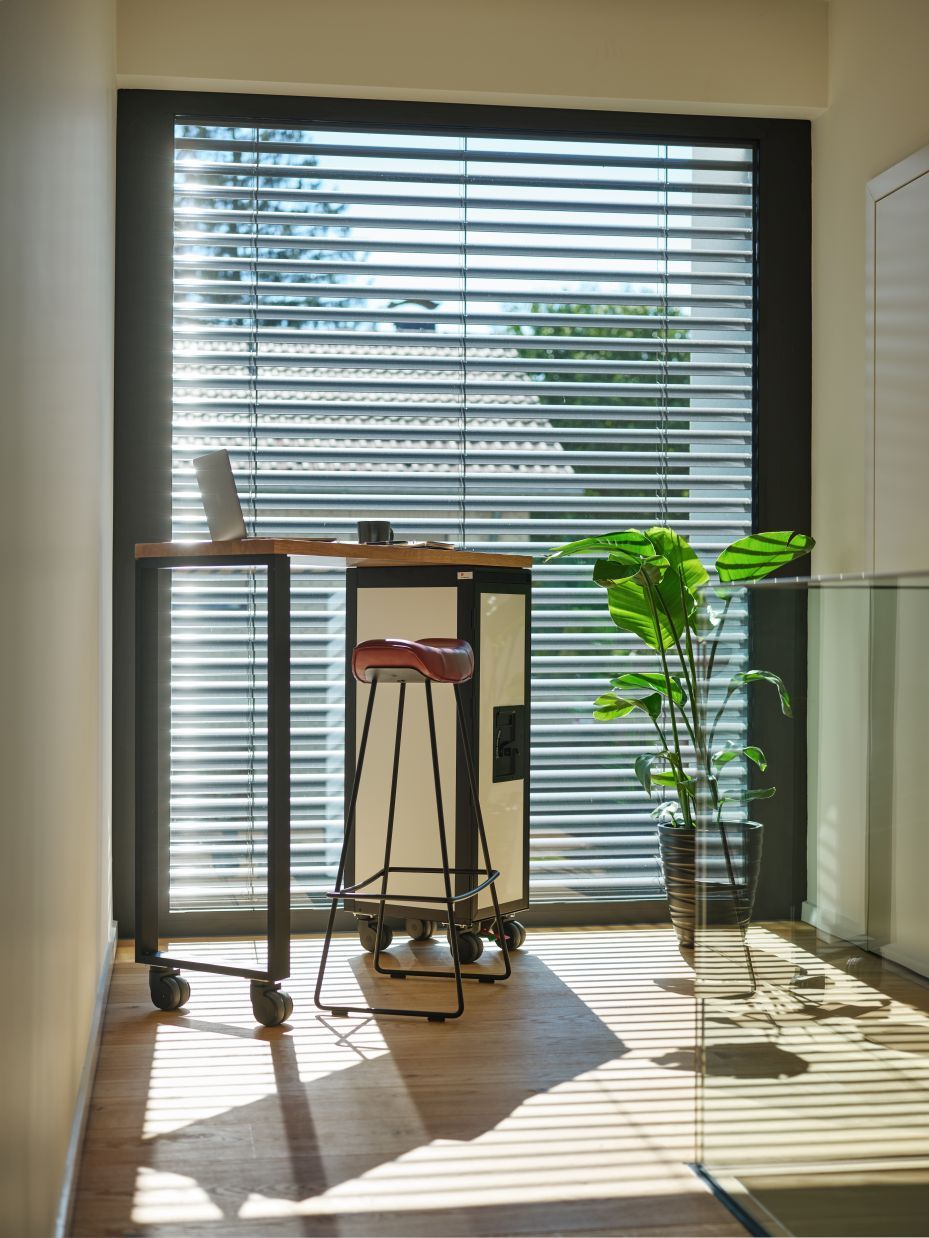 Hightable-tafel Janua zilver, Bordbar