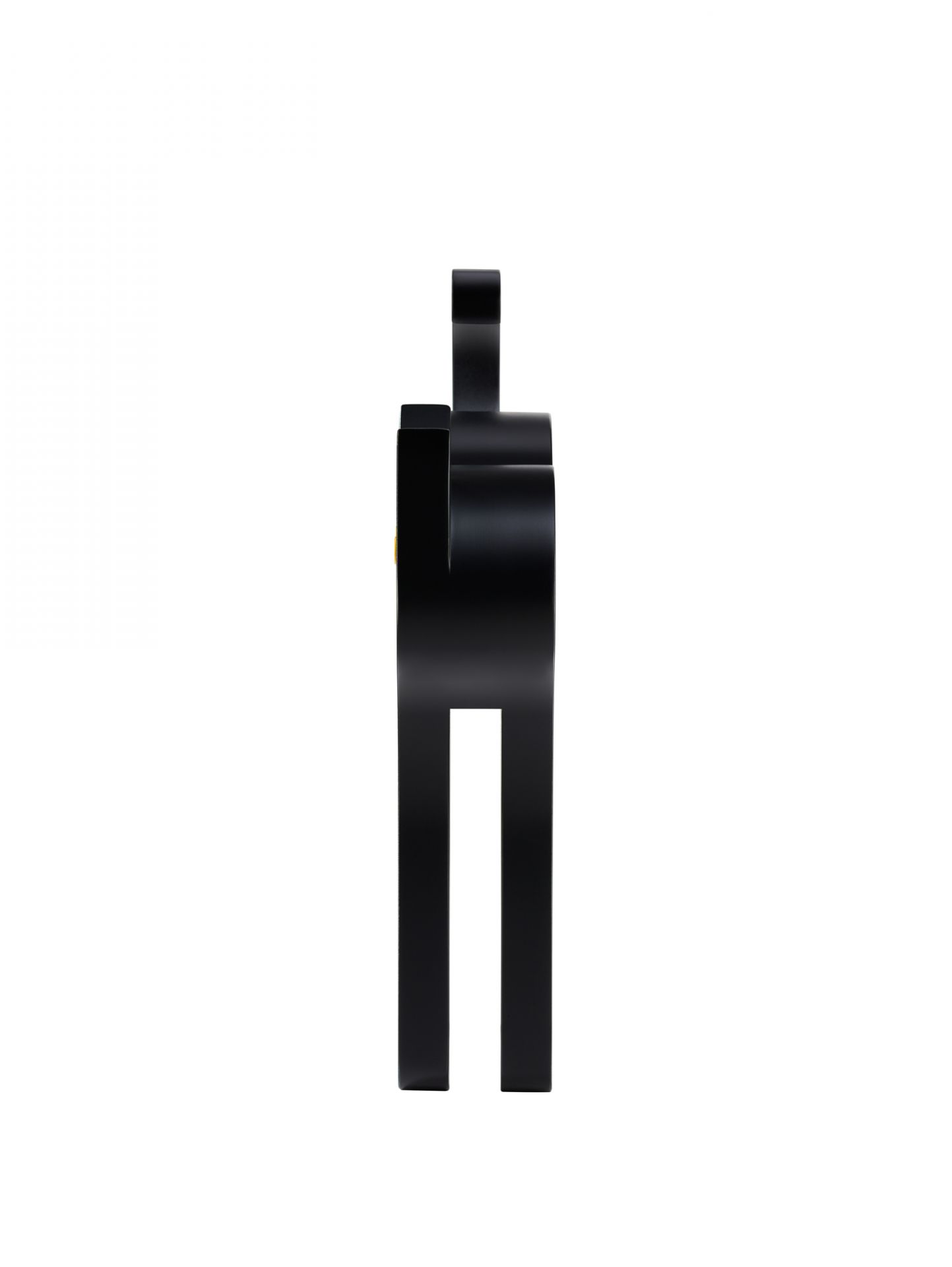 Schwarze Tecta Holzfigur Katze, minimalistische Dekoration für Wohnzimmer und Kinderzimmer, modernes Design.