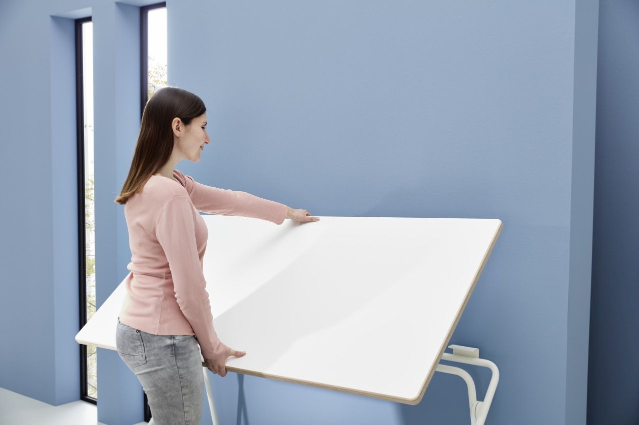 Plato opklapbaar secretaire / bureau van Müller Möbelwerkstätten