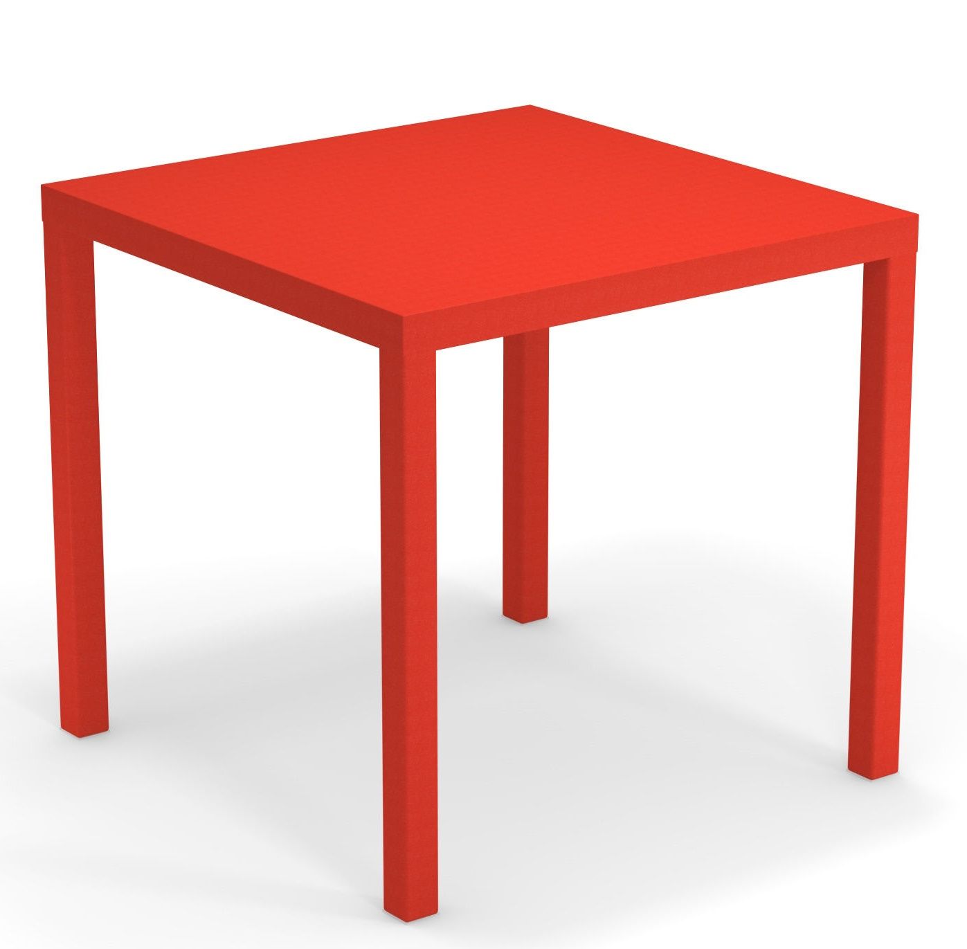 Roter Nova Tisch quadratisch von Emu für den Außenbereich, moderne Gartentisch-Möbel.