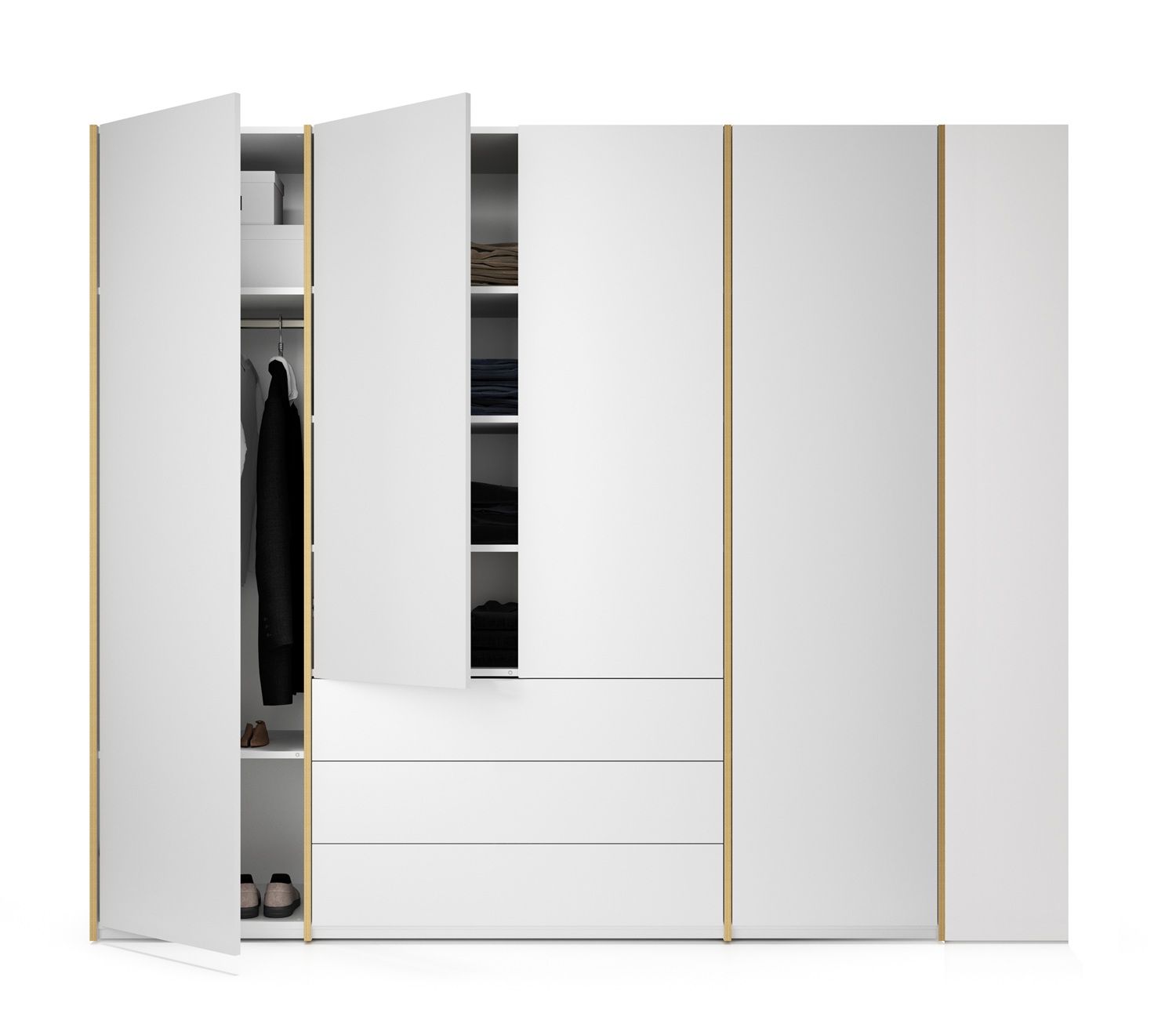 MODULAR PLUS-kast met aanbouwrek rechts van Müller Möbelwerkstätten