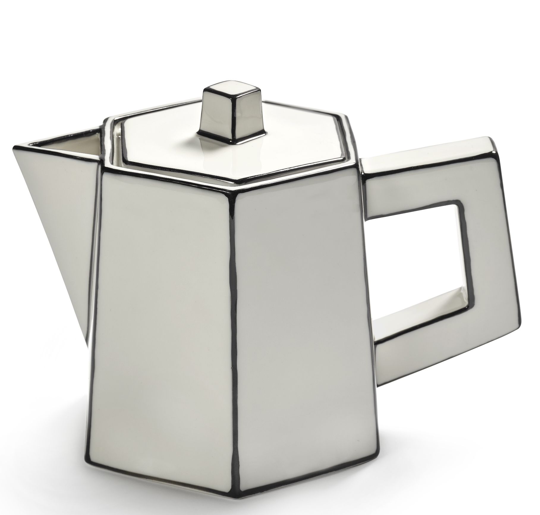 Theepot wit/zwart Carte Blanche Serax 