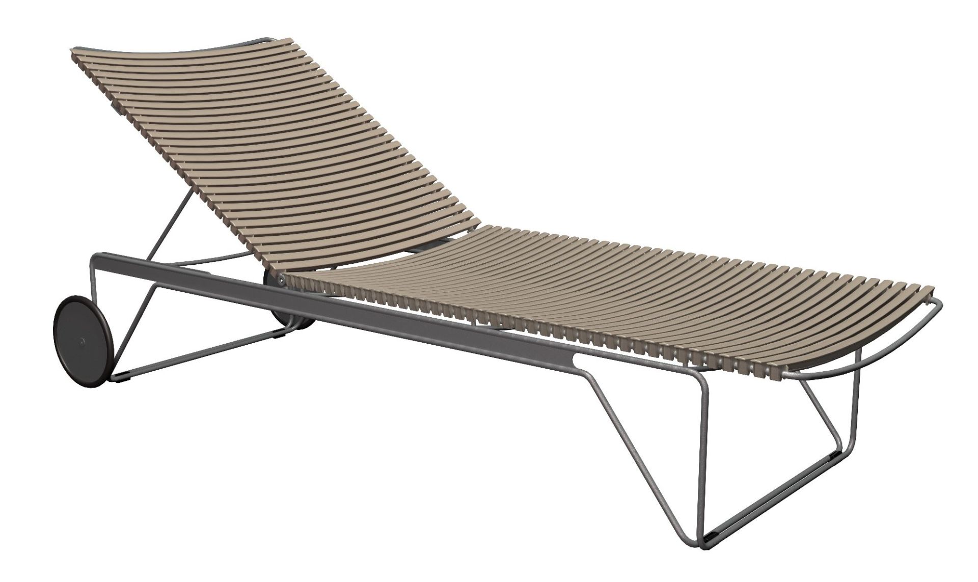Click verstelbare chaise longue voor buiten Houe
