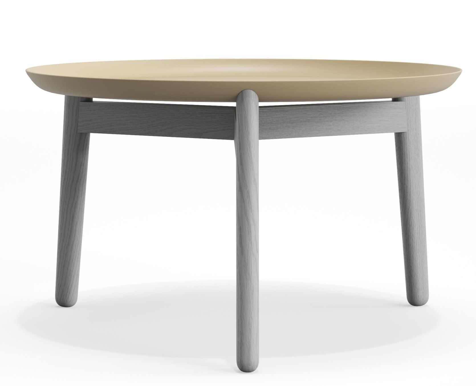 Plaisir 2 Beistelltisch von Zeitraum, Aluminium Tisch mit Holzbeinen, modernes Design für Wohnzimmer.