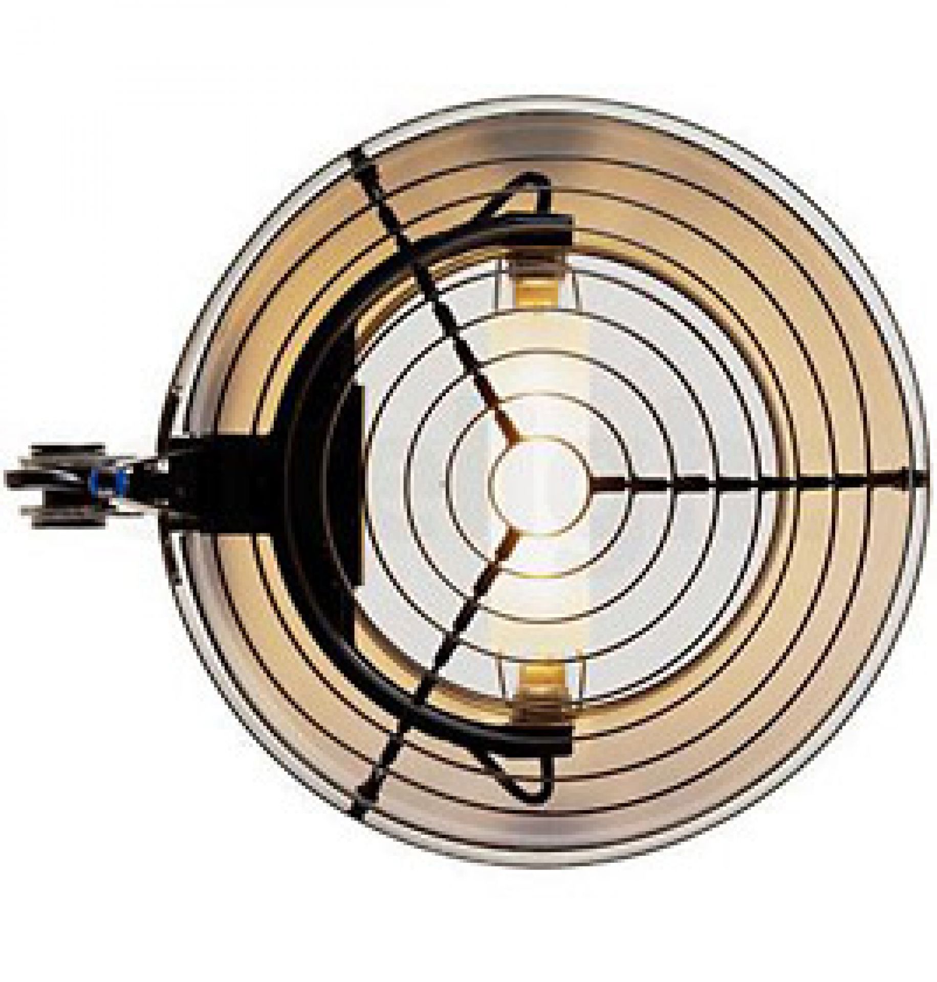 Detailaufnahme der Elle 1 LED Stehleuchte von Lumina mit kreisförmigem Lampenschirm.