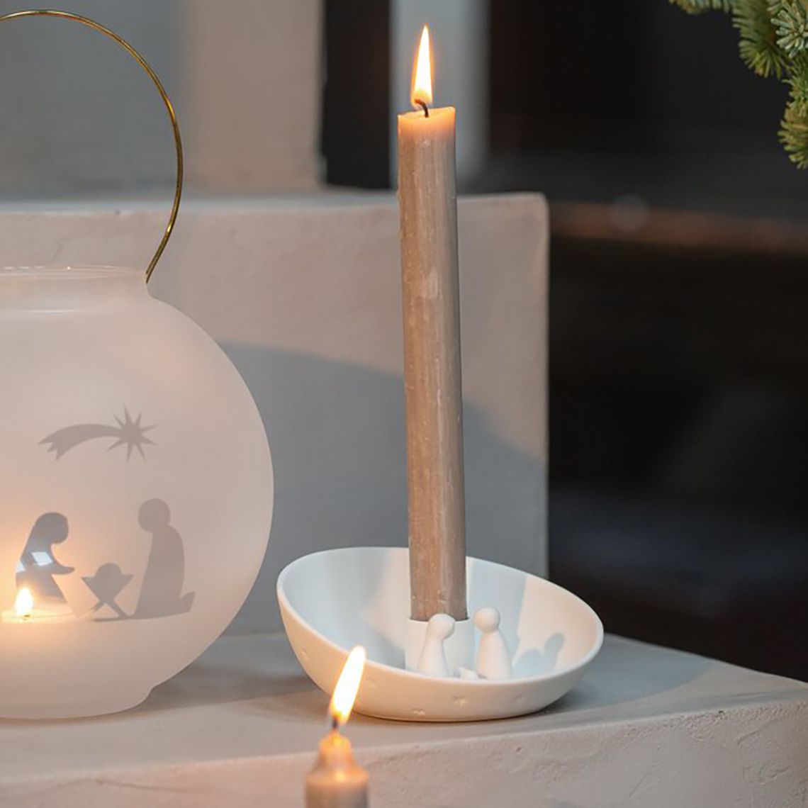 Kaarsenhouder Kerststal groot Räder