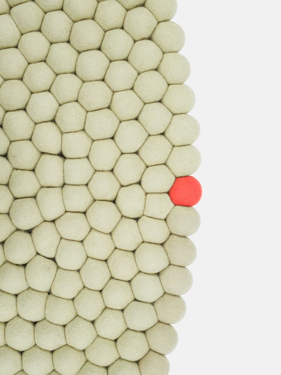 Big One rond viltkleed Ø 300 cm myfelt groenbeige