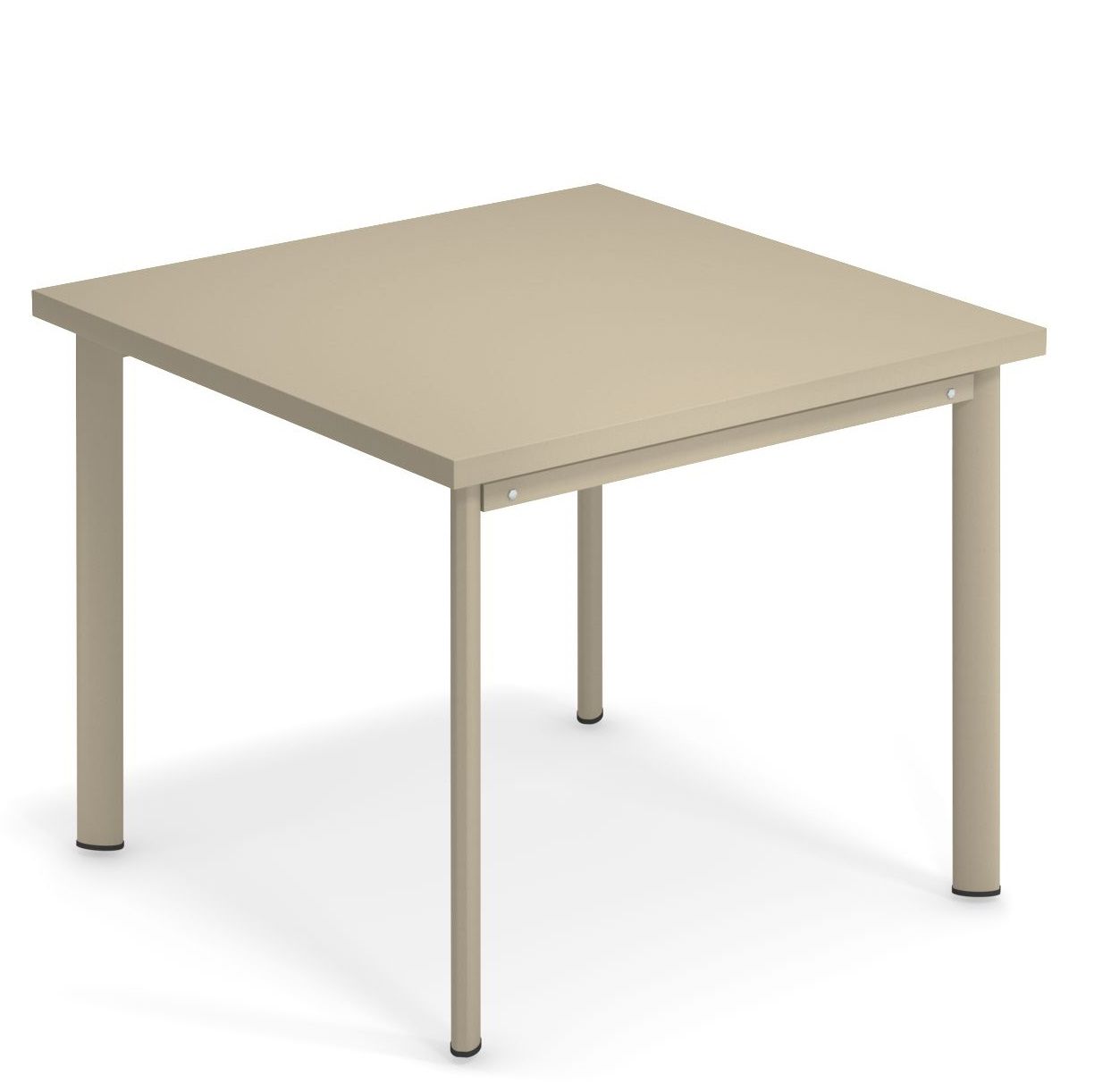 Star Tisch Outdoor von Emu, quadratischer Gartentisch aus Metall in Beige, ideal für Terrasse und Balkon.