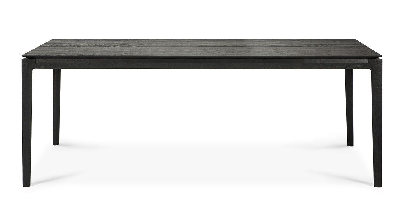 Bok Tisch ausziehbar, rechteckig, aus schwarzem Eichenholz von Ethnicraft, Esstisch für Esszimmer.