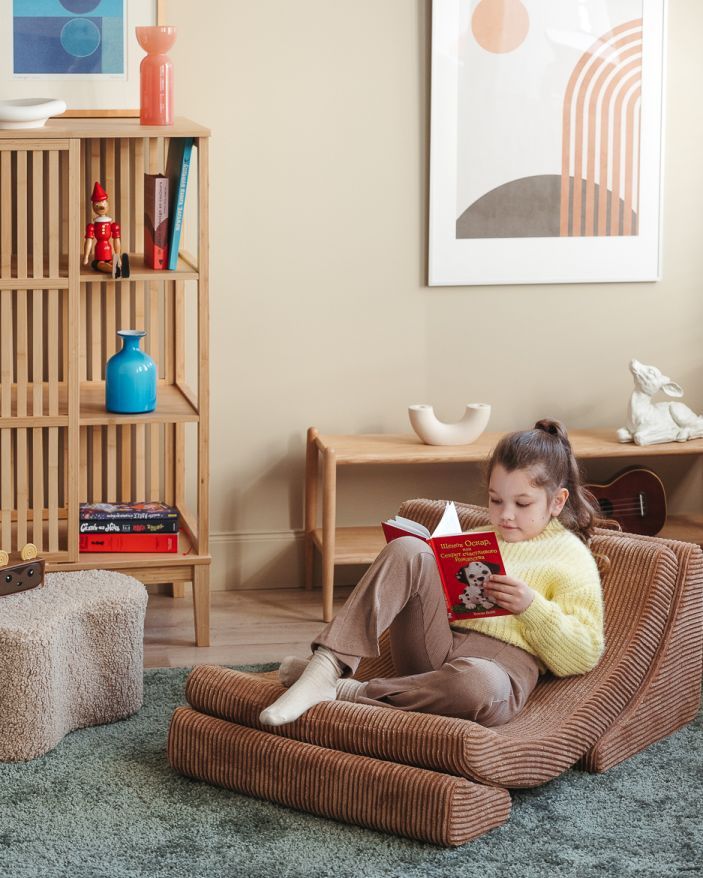 Mond kinderfauteuil van breedcorduroy van Wigiwama