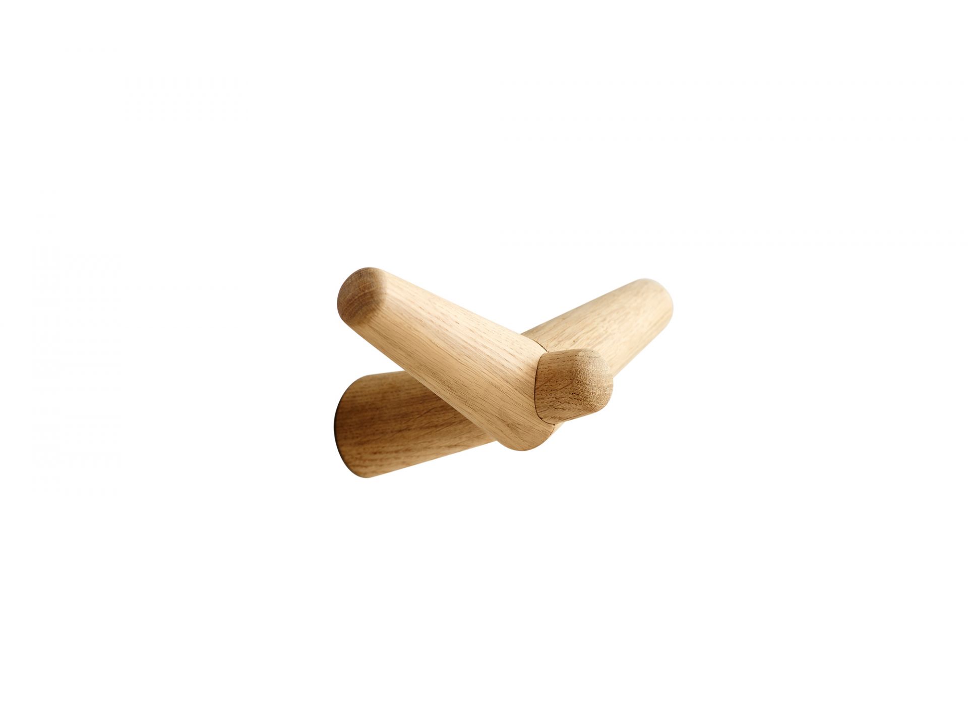 Eleganter Haken aus Eiche, ideal für moderne Wohnräume und vielseitige Aufbewahrung.