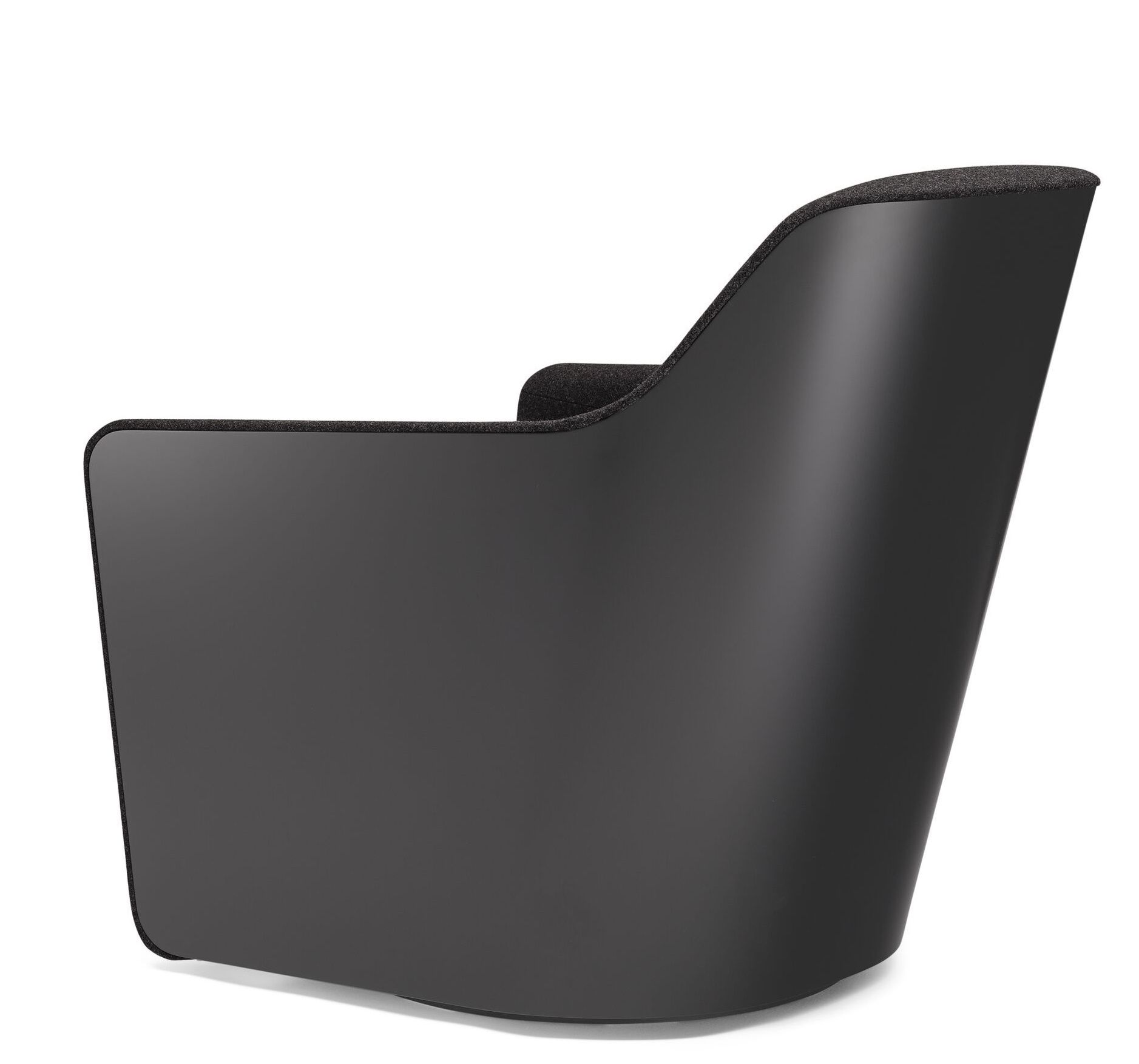 Schwarzer 520 Foster Sessel von Walter Knoll, Seitenansicht, moderner Design Sessel für Wohnzimmer und Büro.