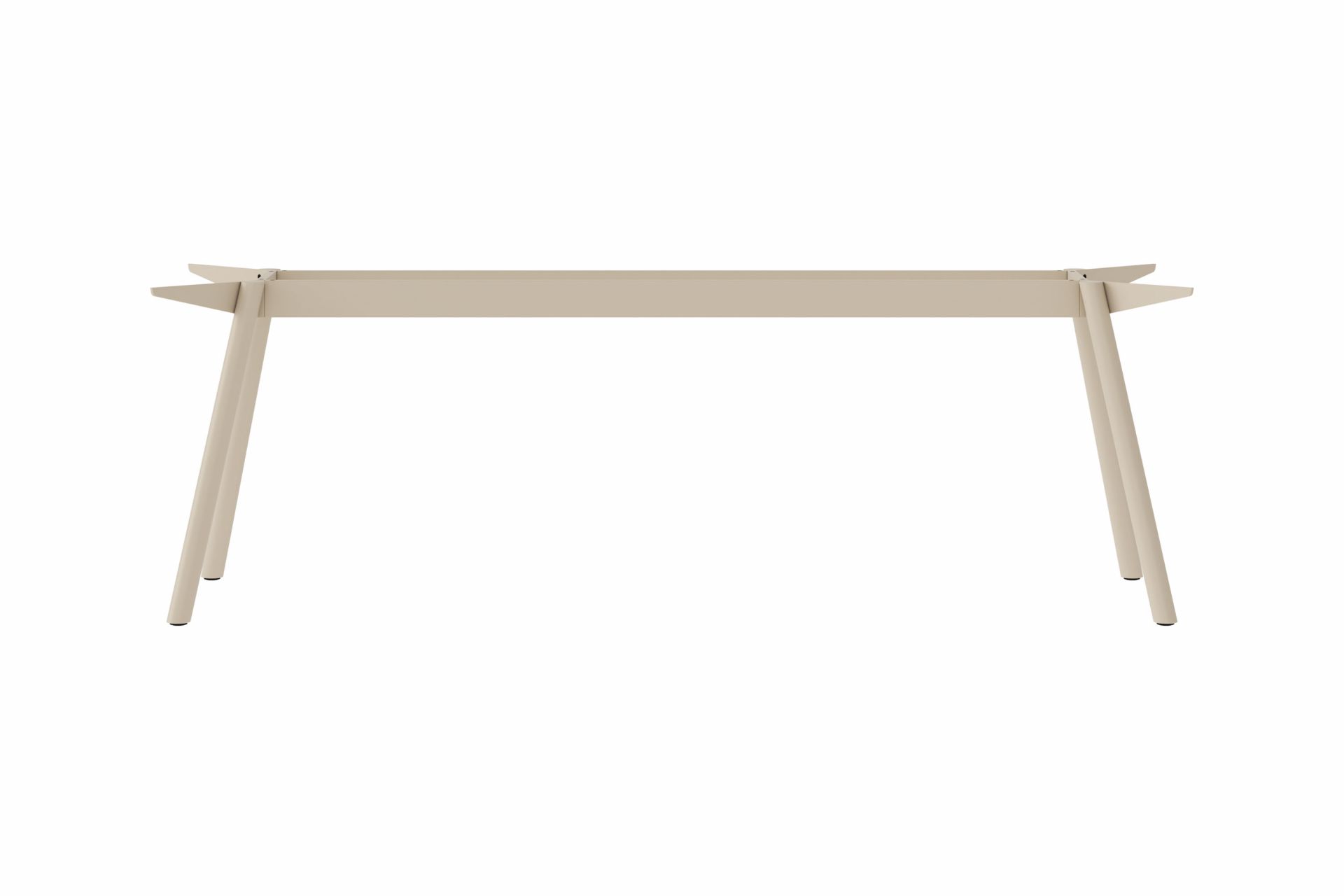 New Tendency Masa Tischgestell aus Stahl, minimalistisches Design in Beige, geeignet für Esstische und Schreibtische.