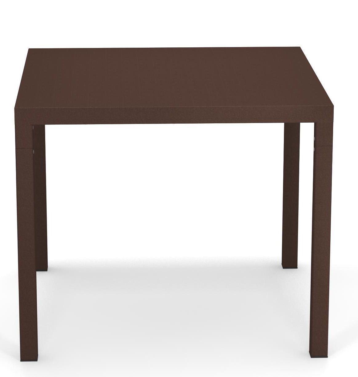 Quadratischer, brauner Emu Nova Tisch für den Außenbereich, ideal für Garten und Terrasse.
