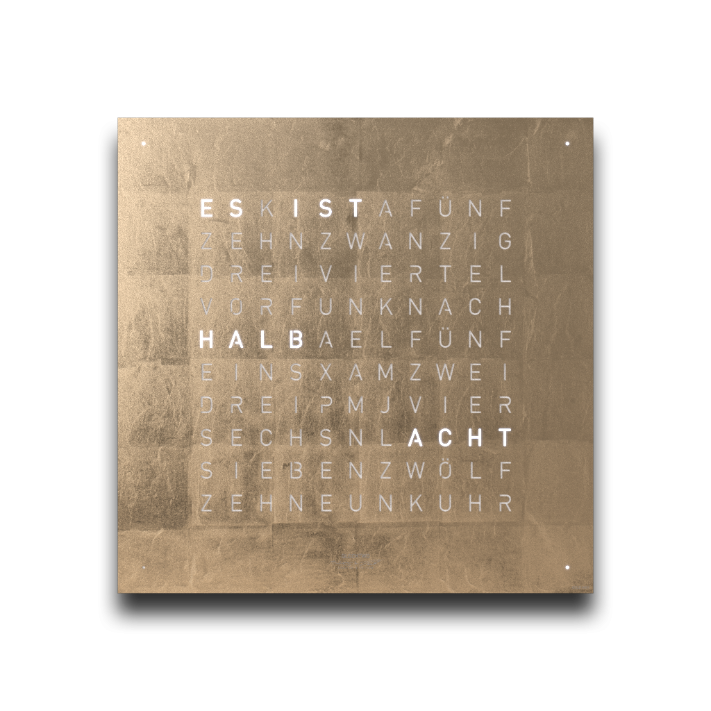 Voorpagina voor Earth 45 wandklok QLOCKTWO