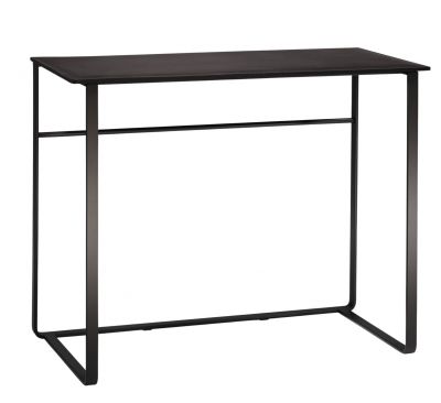 Schwarze 810 Yuuto Konsole von Walter Knoll mit minimalistischem Design und rechteckiger Tischplatte.