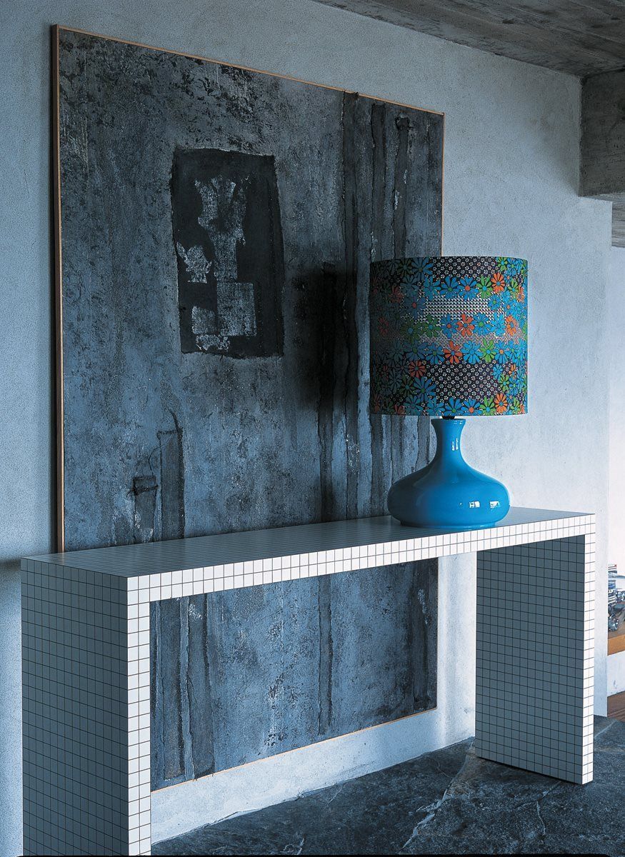 Quaderna wandtafel en bank van Zanotta