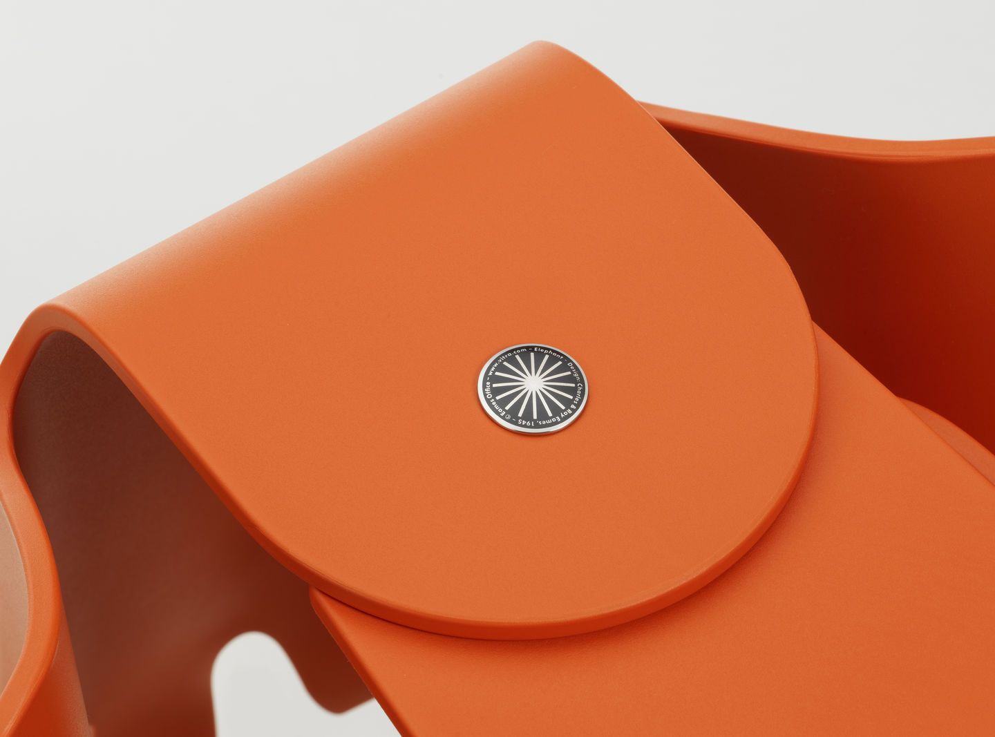 Eames Elephant-kruk RE Vitra Rood Oranje