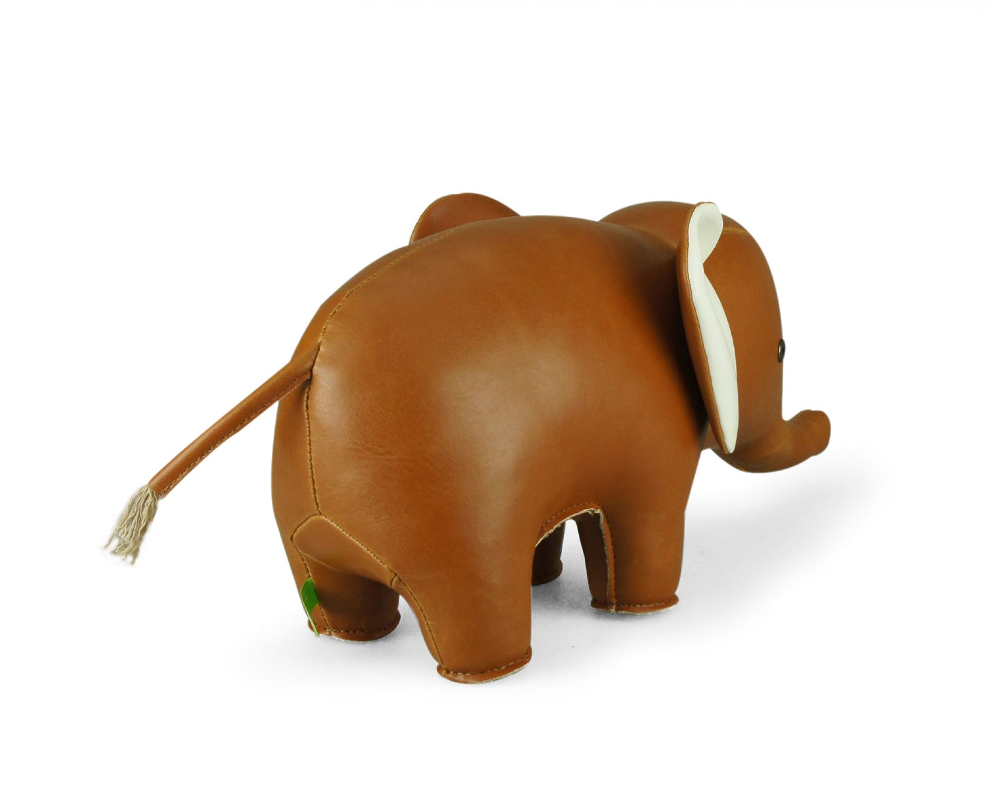 Buchstütze Elefant in Braun und Weiß von Züny, dekorative Tierfigur für Bücherregale.