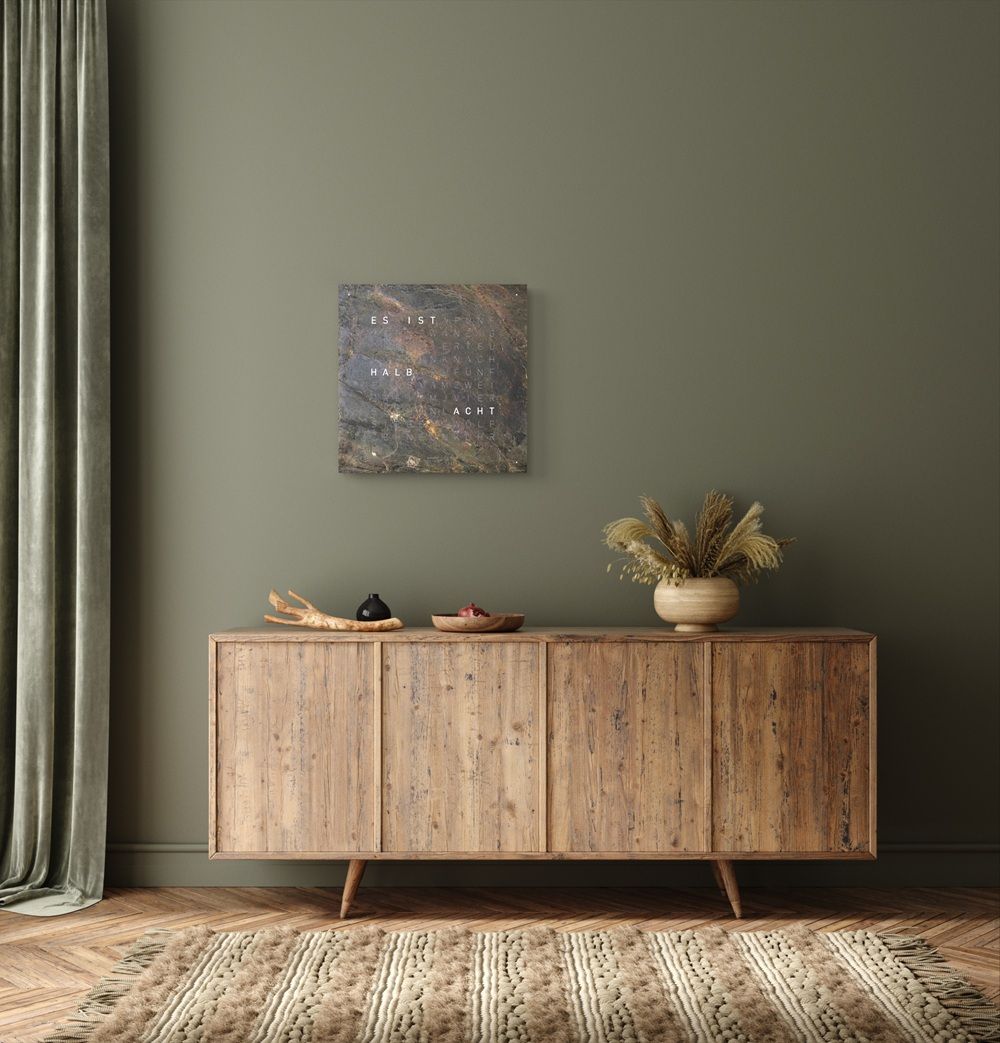 Earth 45 Creator's Edition wandklok / Tijdsobject Engels QLOCKTWO