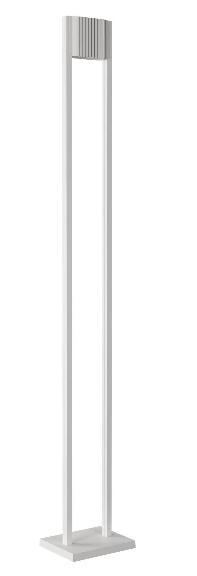 Moderne Unic LED Stehleuchte in Weiß mit minimalistischem Design für Wohnzimmer und Büro.