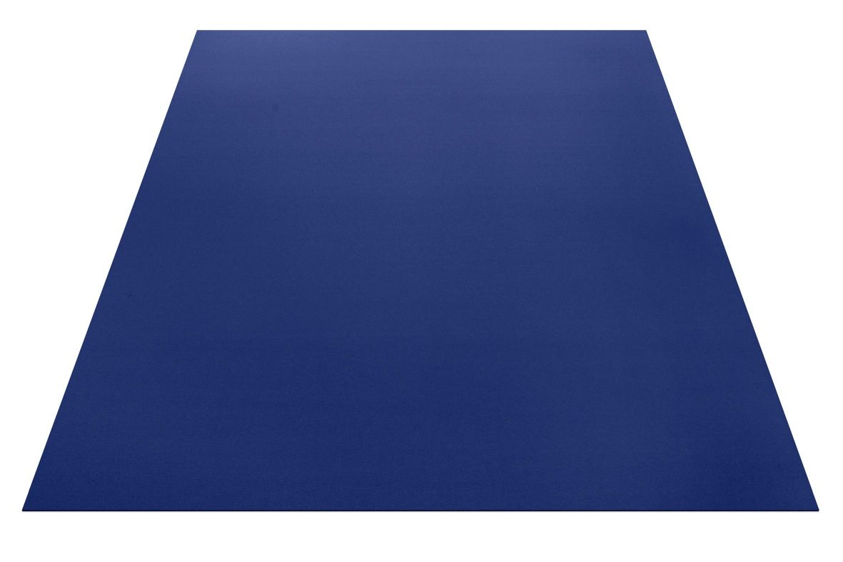 Rechteckiger, blauer Teppich von HEY-SIGN by BWF Group aus hochwertigem Filz für ein modernes Wohnambiente.