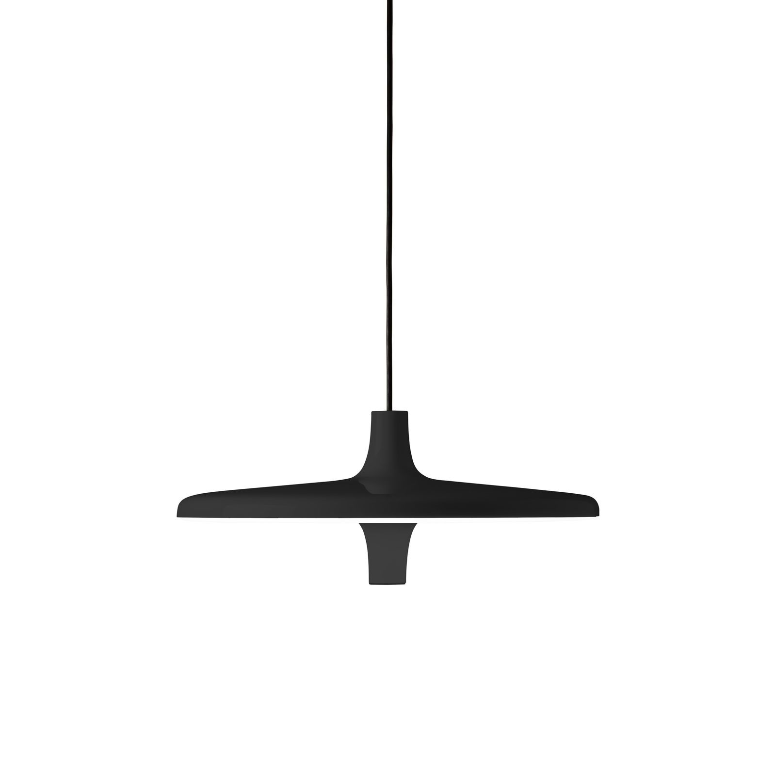 Schwarze Avro Hängeleuchte von Martinelli Luce, moderne Pendelleuchte für Wohnzimmer und Esszimmer.