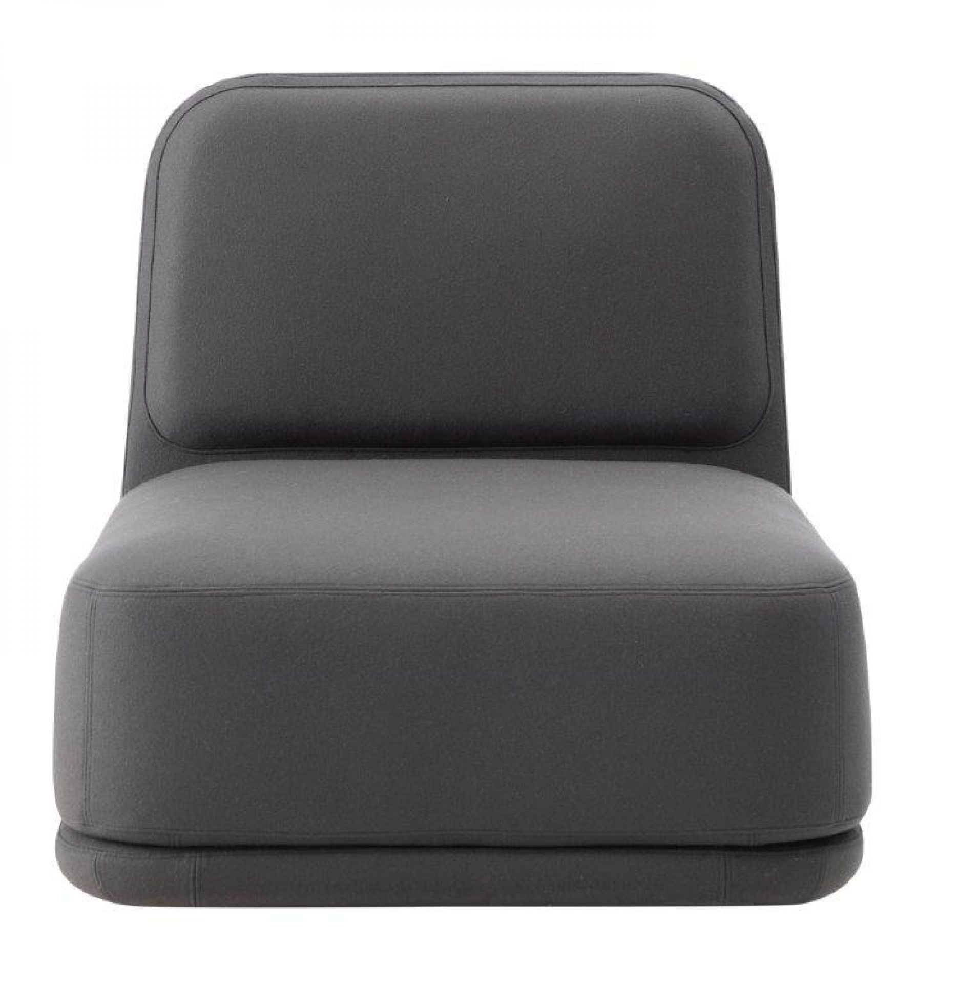 Grauer Sessel: Standby Sessel Medium von Softline, moderner Loungesessel für Wohnzimmer und Büro.