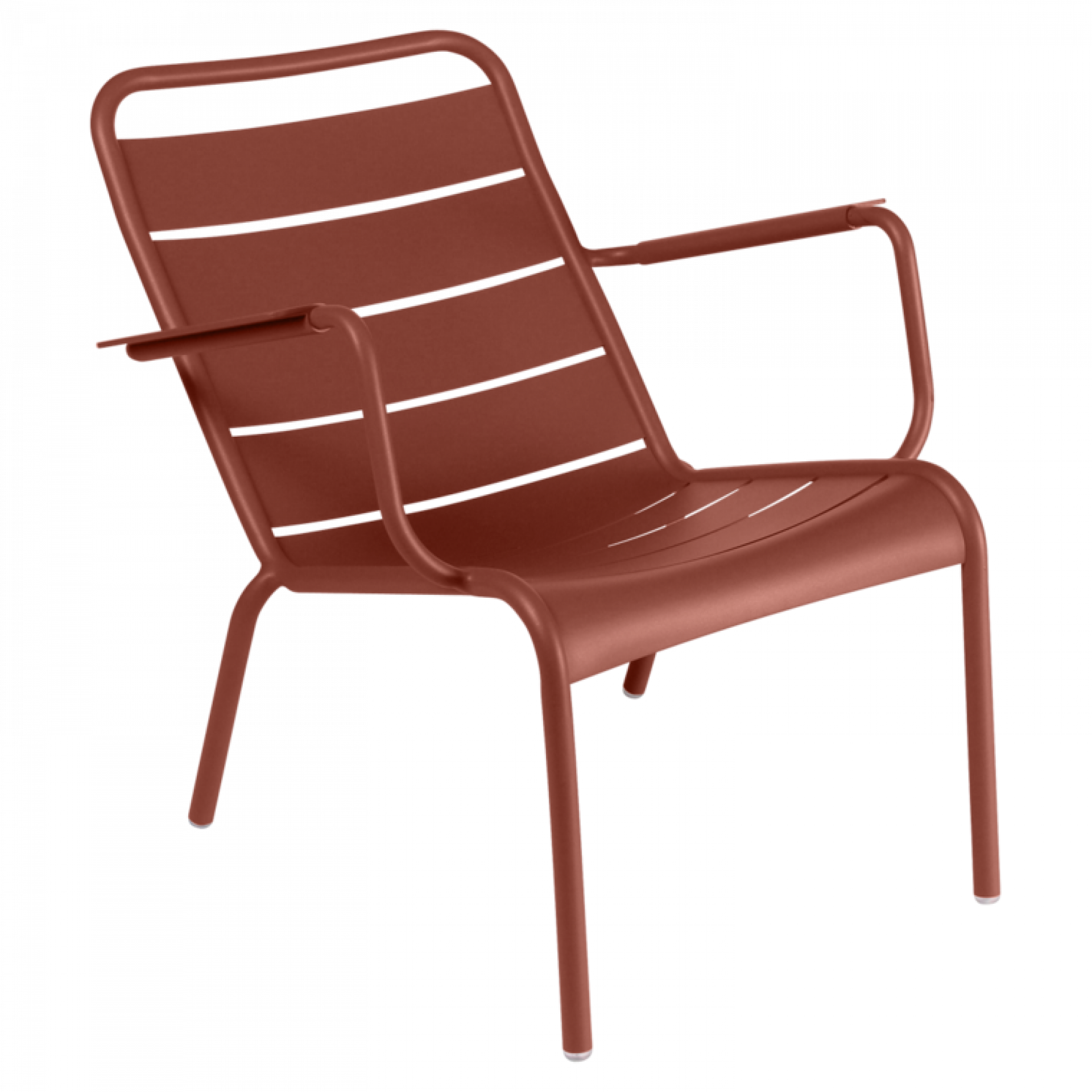 Luxembourg Sessel von Fermob in Terrakotta: Moderner Outdoor Sessel aus Aluminium für Garten und Terrasse.